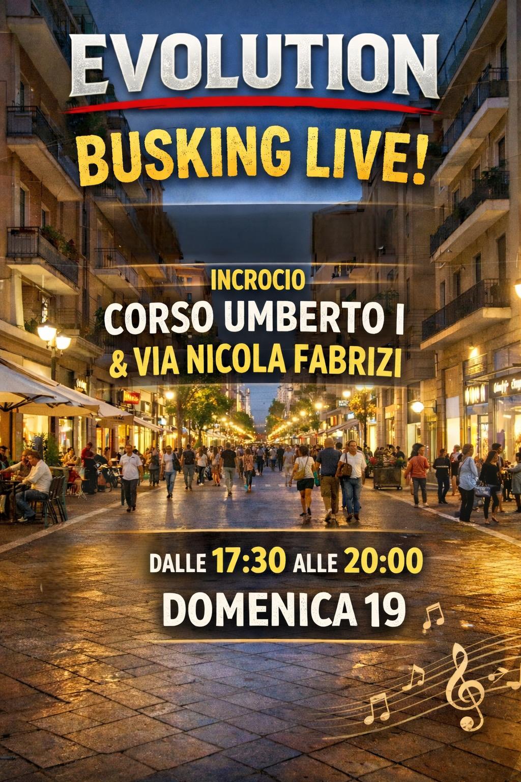 Evolution Busking Live! flyer